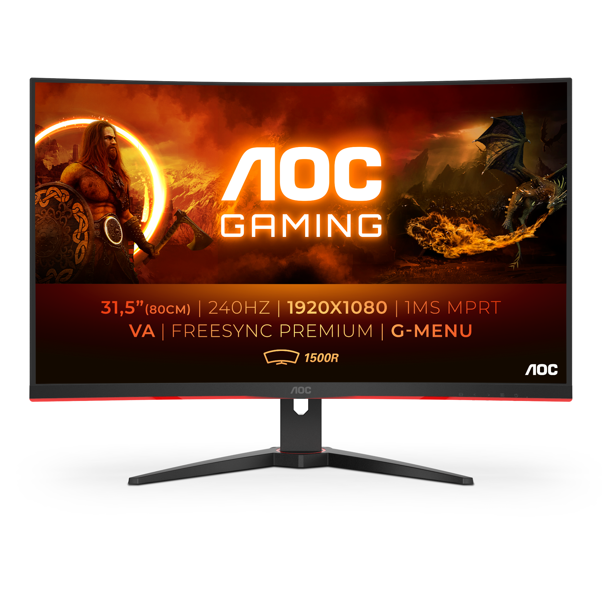 Màn hình AOC C32G2ZE | 32 inch, Full HD, VA, 240 Hz, Cong