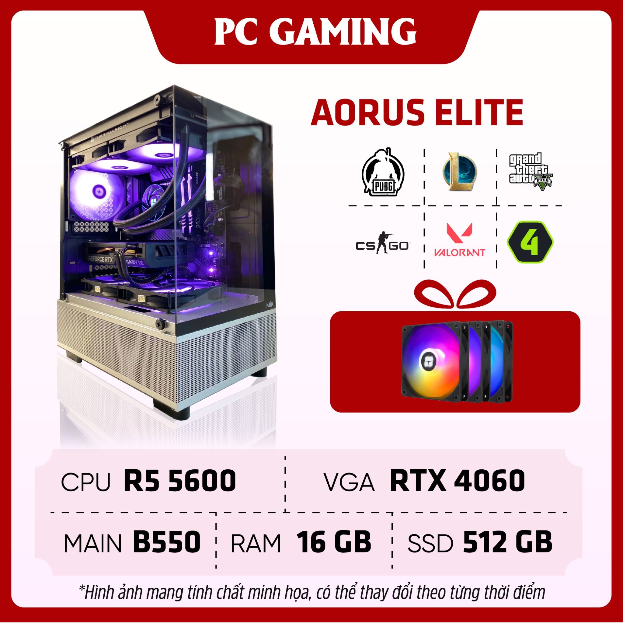 PC Gaming STAR CHICKEN AORUS ELITE | R5 5600, RTX 4060