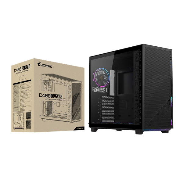  Thùng máy Gigabyte C400 Glass - Black (GB-AC400G) 