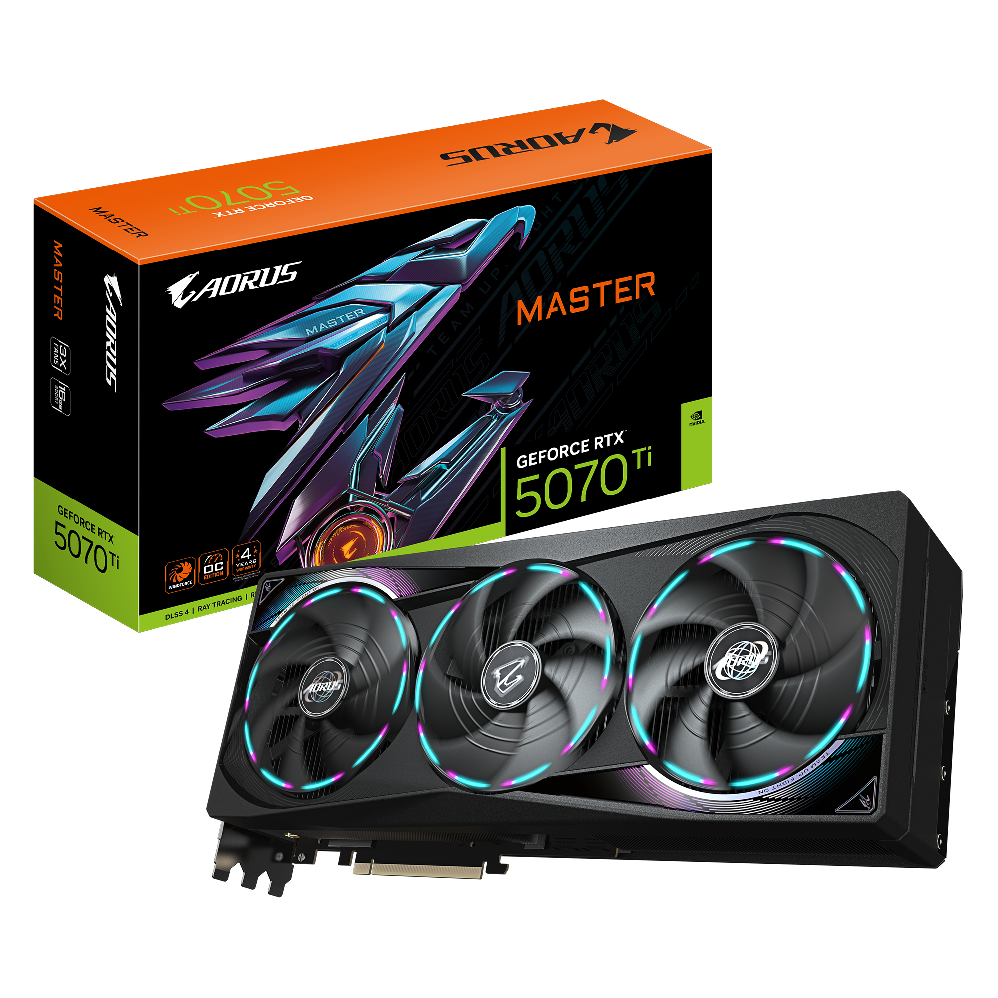 Card màn hình VGA Gigabyte AORUS GeForce RTX™ 5070 Ti MASTER 16G