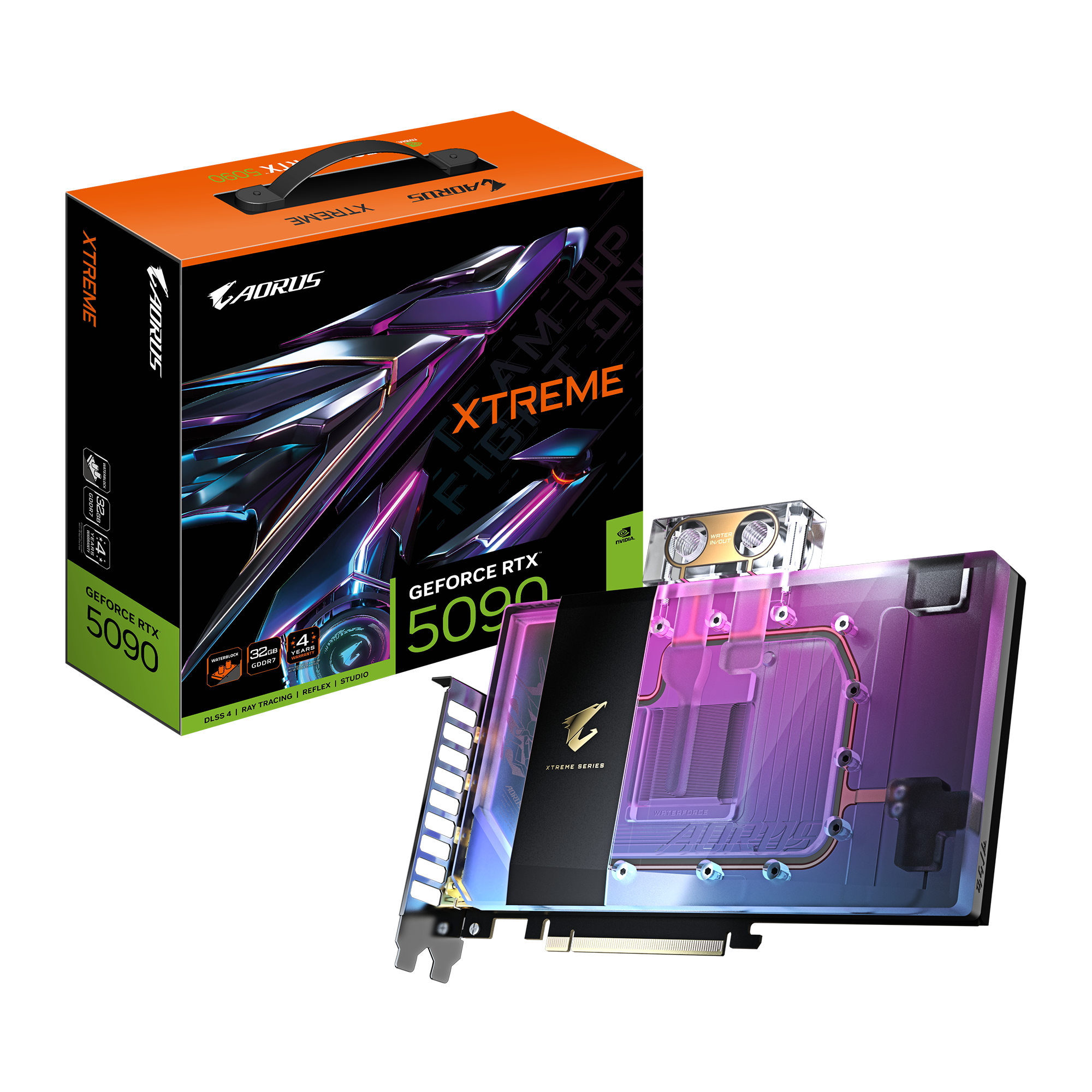 Card màn hình Gigabyte AORUS RTX™ 5090 XTREME WATERFORCE WB 32G