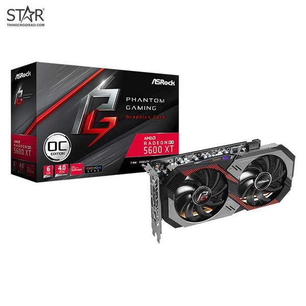  Card màn hình ASRock RX 5600XT 6GB GDDR6 Phantom Gaming D2 OC (RX 5600XT PGD2 6GBO) 