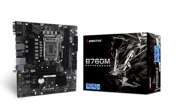  Mainboard Biostar B760MX2-E DDR5 | LGA 1700, mATX, 2 khe RAM 