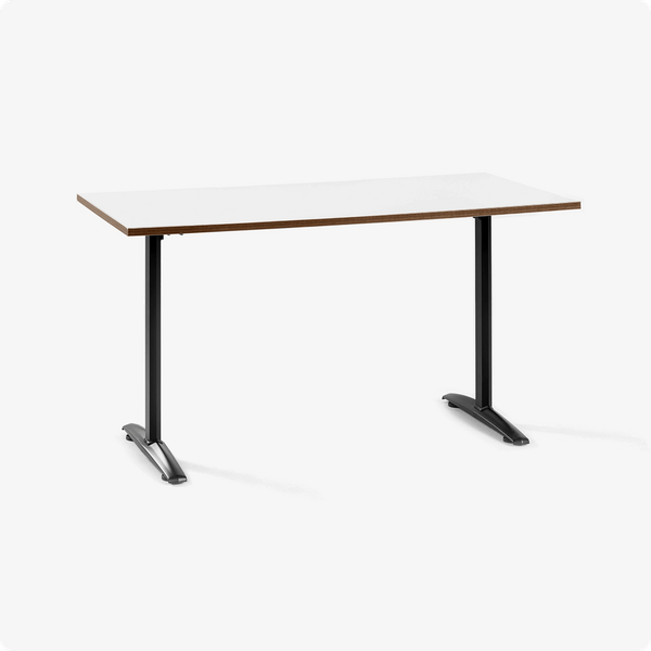  Bàn văn phòng HYPERWORK Core Desk 1m2 | Thép, Mặt bàn P1PB, Khung đen / Mặt trắng 