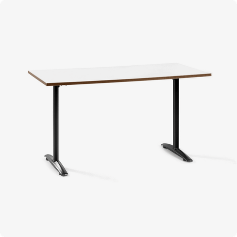 Bàn văn phòng HyperWork Core Desk - 1m2 | Khung đen, mặt bàn trắng