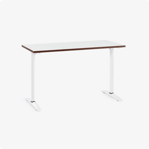 Bàn văn phòng HYPERWORK Core Desk 1m4 | Thép, Mặt bàn P1PB, Khung trắng / Mặt trắng