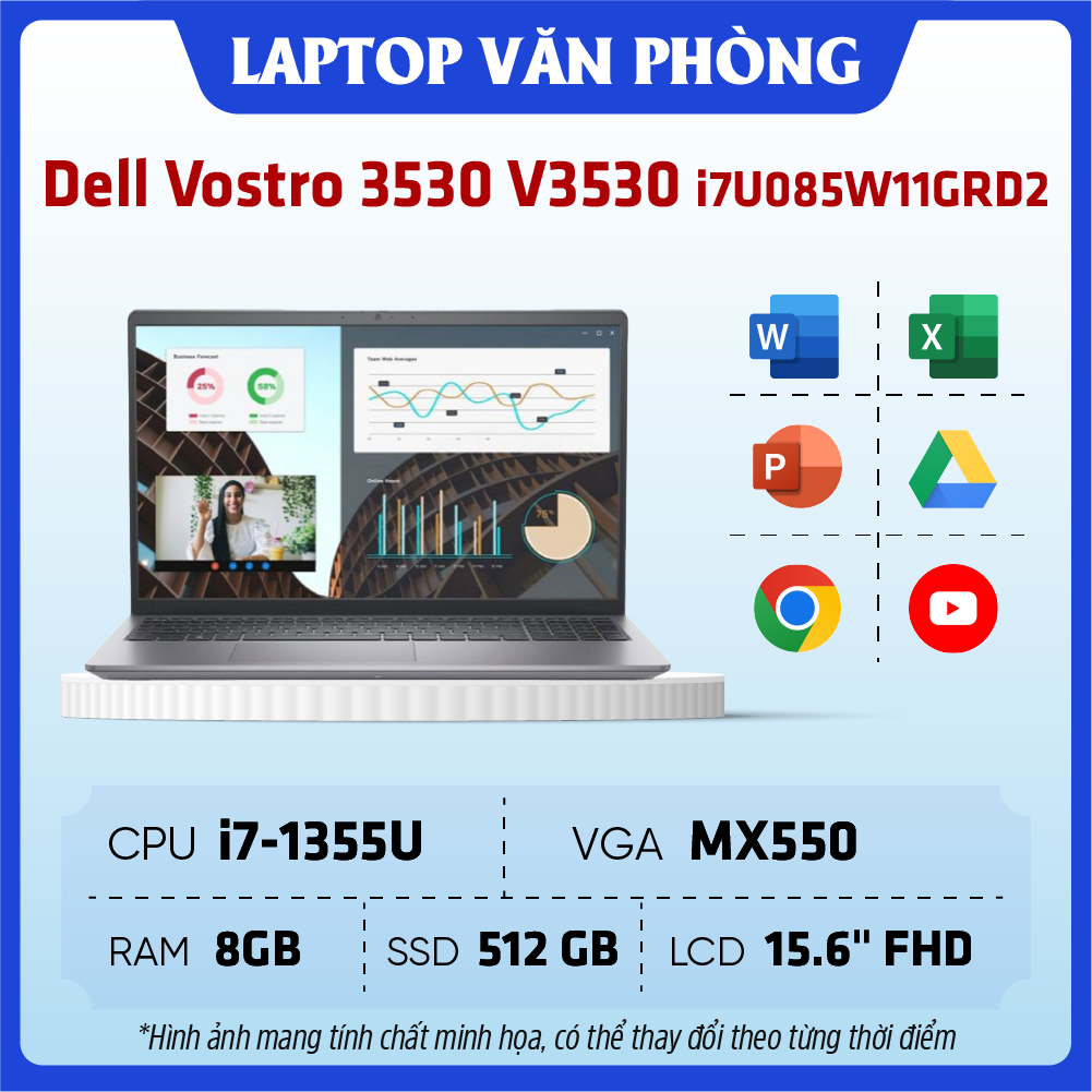 Laptop Dell Vostro 3530 V3530 i7U085W11GRD2