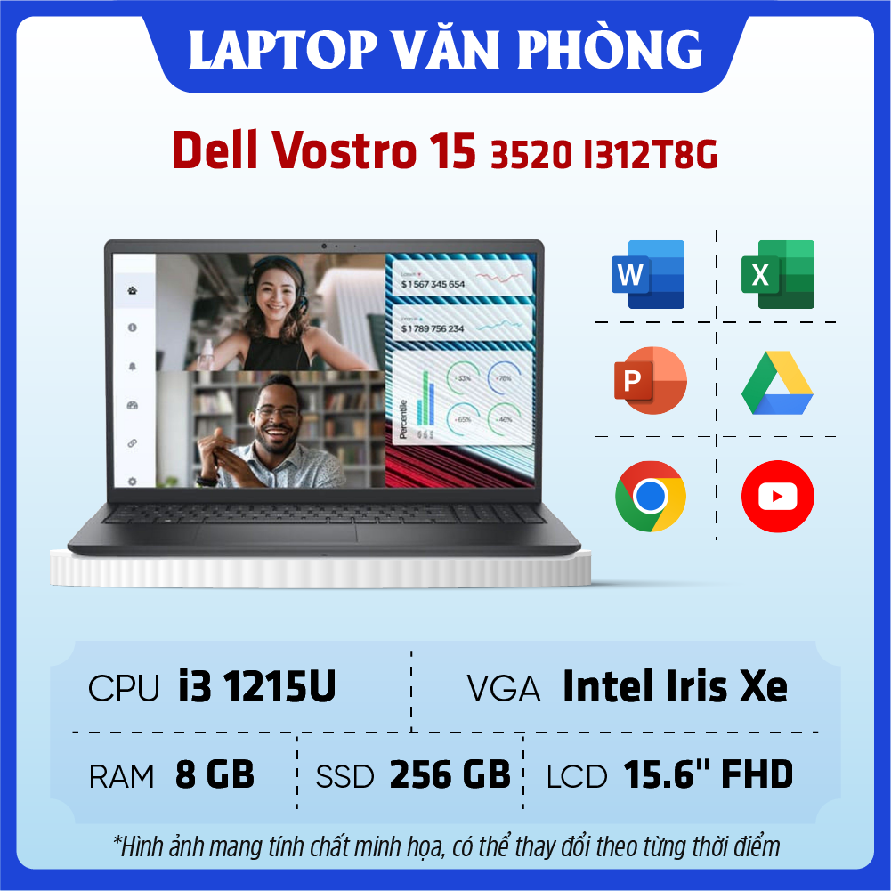 Laptop Dell Vostro 15 3520 I312T8G