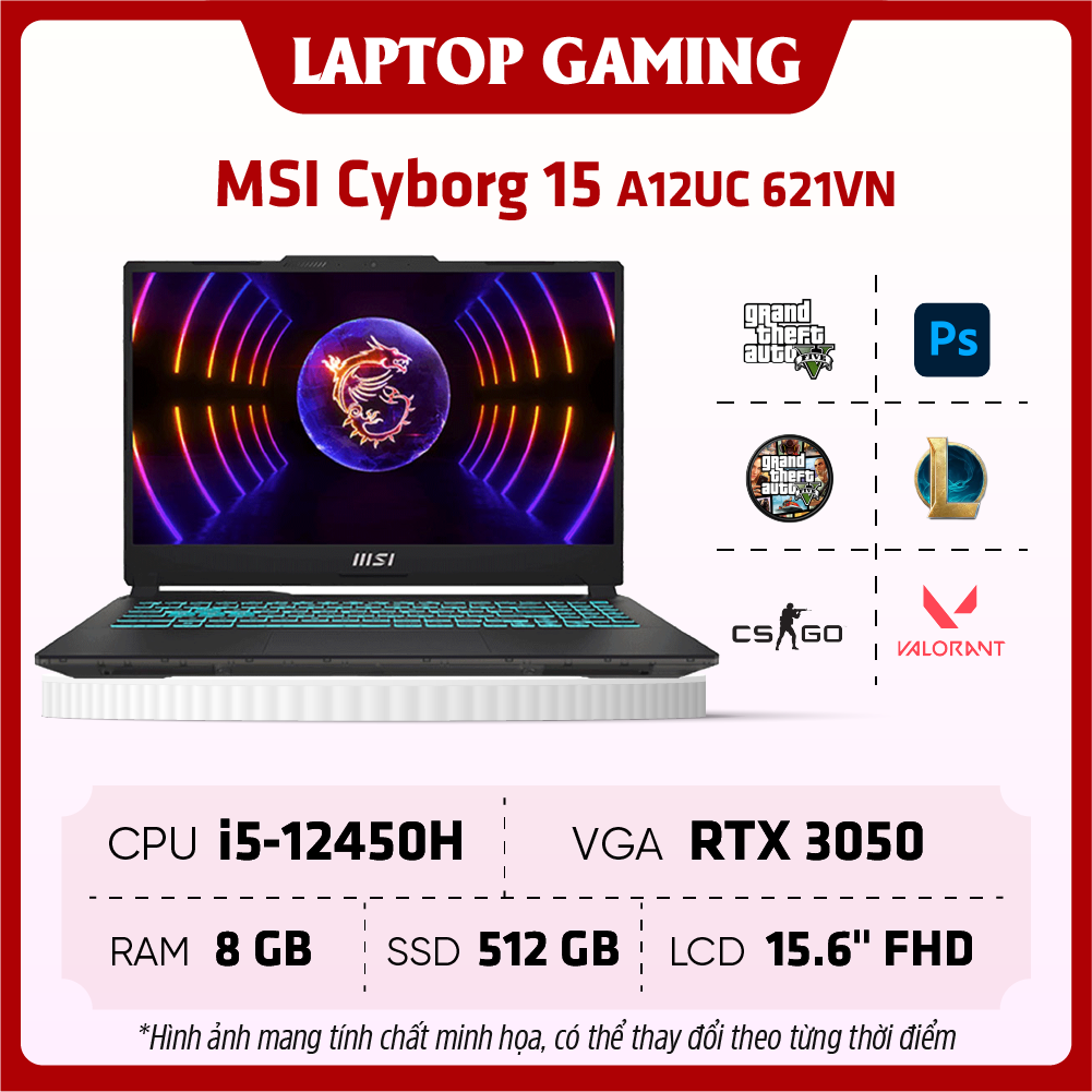 Laptop Gaming MSI Cyborg 15 A12UC 621VN