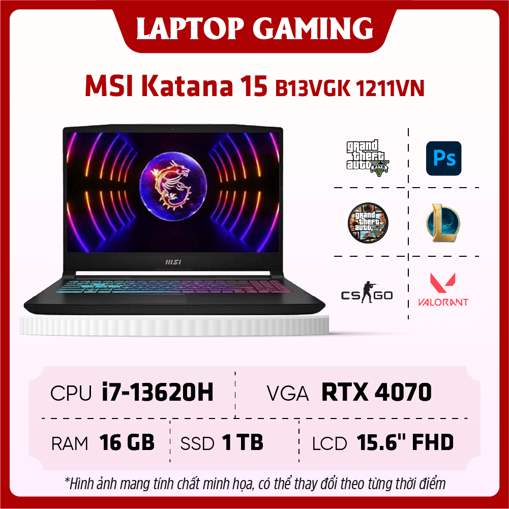 Laptop Gaming MSI Katana 15 B13VGK 1211VN