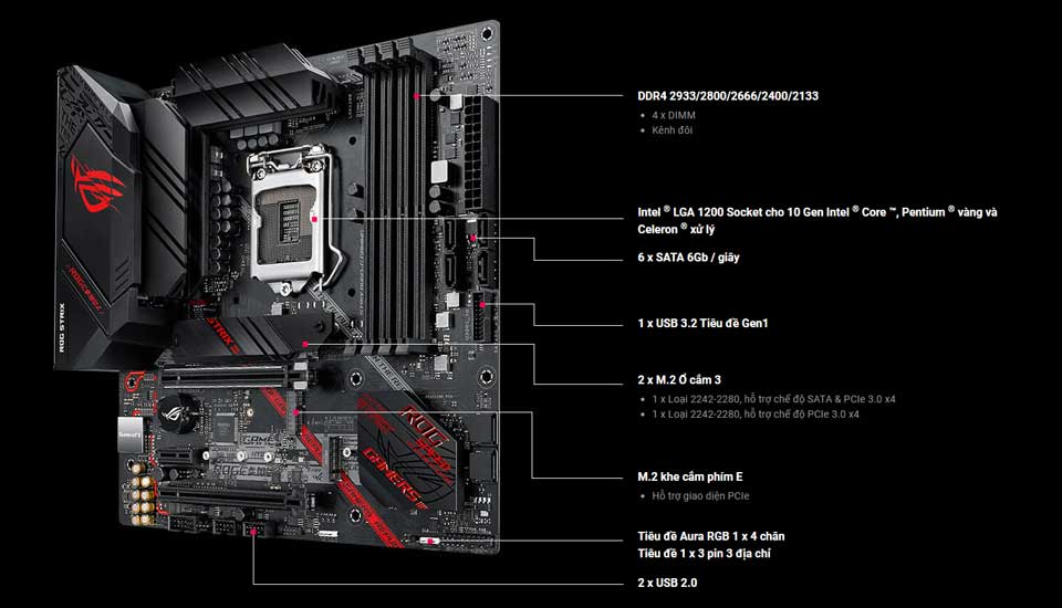 Mainboard Asus B460-G ROG Strix Gaming (ROG STRIX B460-G GAMING)