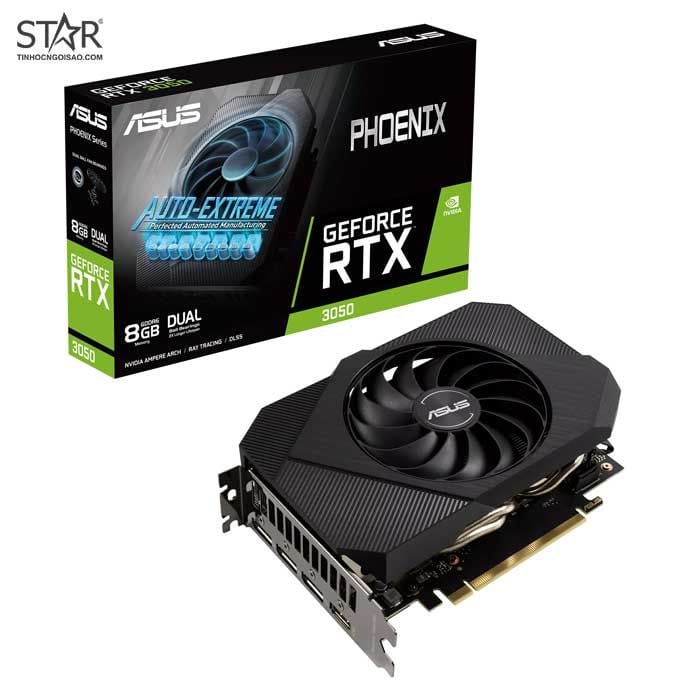 VGA Asus RTX 3050 8GB GDDR6 Phoenix (PH-RTX 3050-8GB)