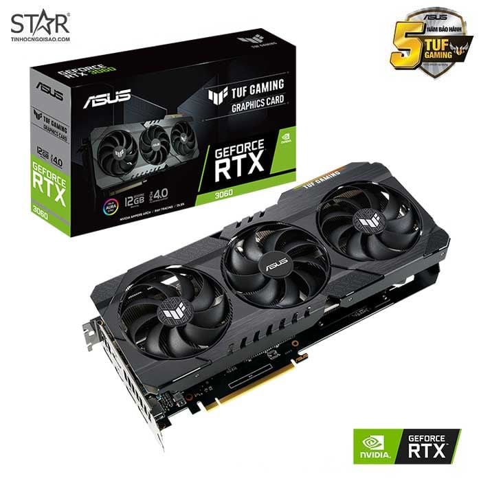 VGA Asus RTX 3060 12GB GDDR6 TUF Gaming V2 LHR (TUF-RTX 3060-12GB-V2-GAMING)