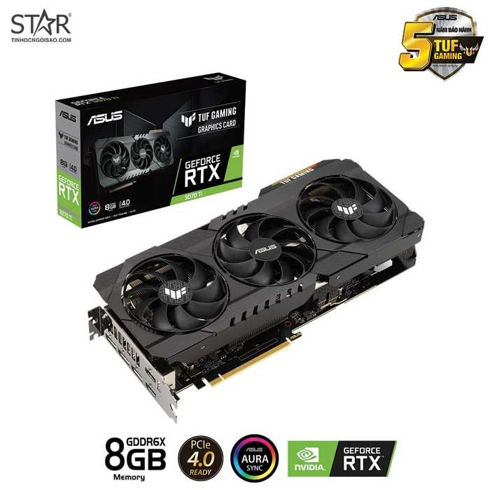 VGA Asus RTX 3070 Ti 8GB GDDR6X TUF Gaming (TUF-RTX 3070 Ti-8GB-GAMING)