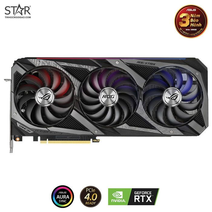 VGA Asus RTX 3090 24GB GDDR6X ROG Strix Gaming OC (ROG-STRIX-RTX 3090-O24GB-GAMING)