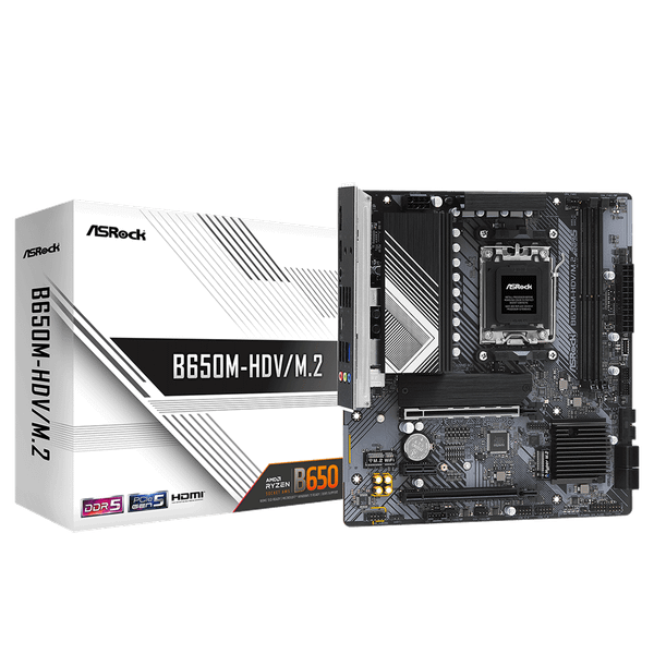  Mainboard ASRock B650M-HDV/M.2 DDR5 | AM5, mATX, 2 khe RAM 