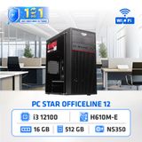  PC STAR Officeline 12 | Intel i3 12100, Ram 16GB, SSD 512GB, WiFi + BT (I31216S512W) 