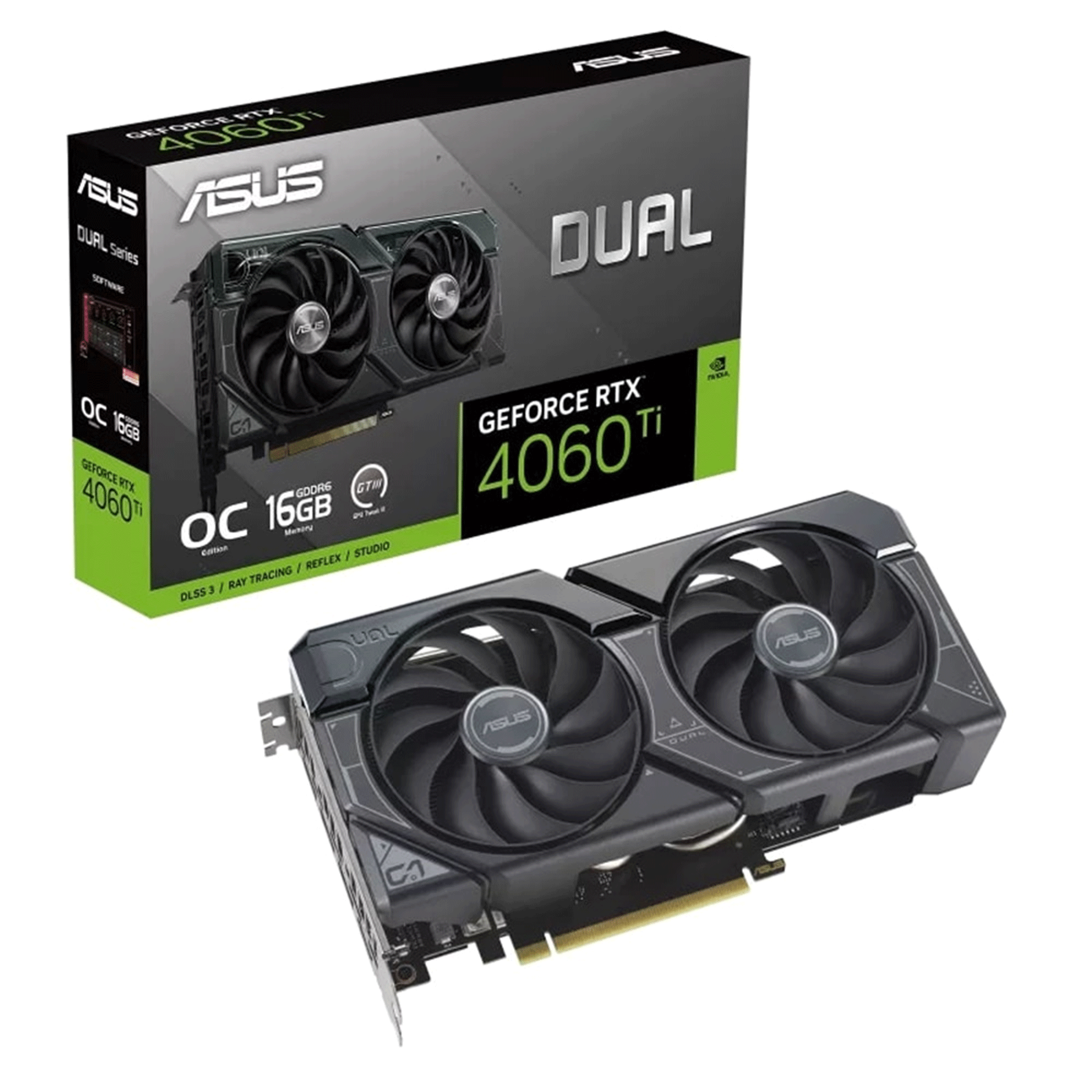 Card màn hình VGA ASUS Dual GeForce RTX 4060 Ti OC Edition 16GB GDDR6