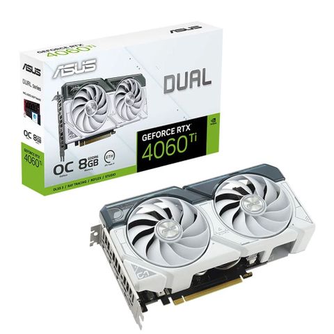 Card màn hình ASUS Dual RTX 4060 Ti White OC 8GB GDDR6 (DUAL-RTX4060TI-8G)