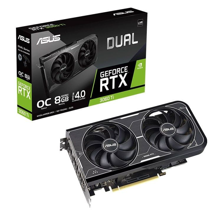 Card màn hình VGA Asus RTX 3060 Ti OC Edition 8GB GDDR6X (DUAL-RTX3060TI-O8GD6X)