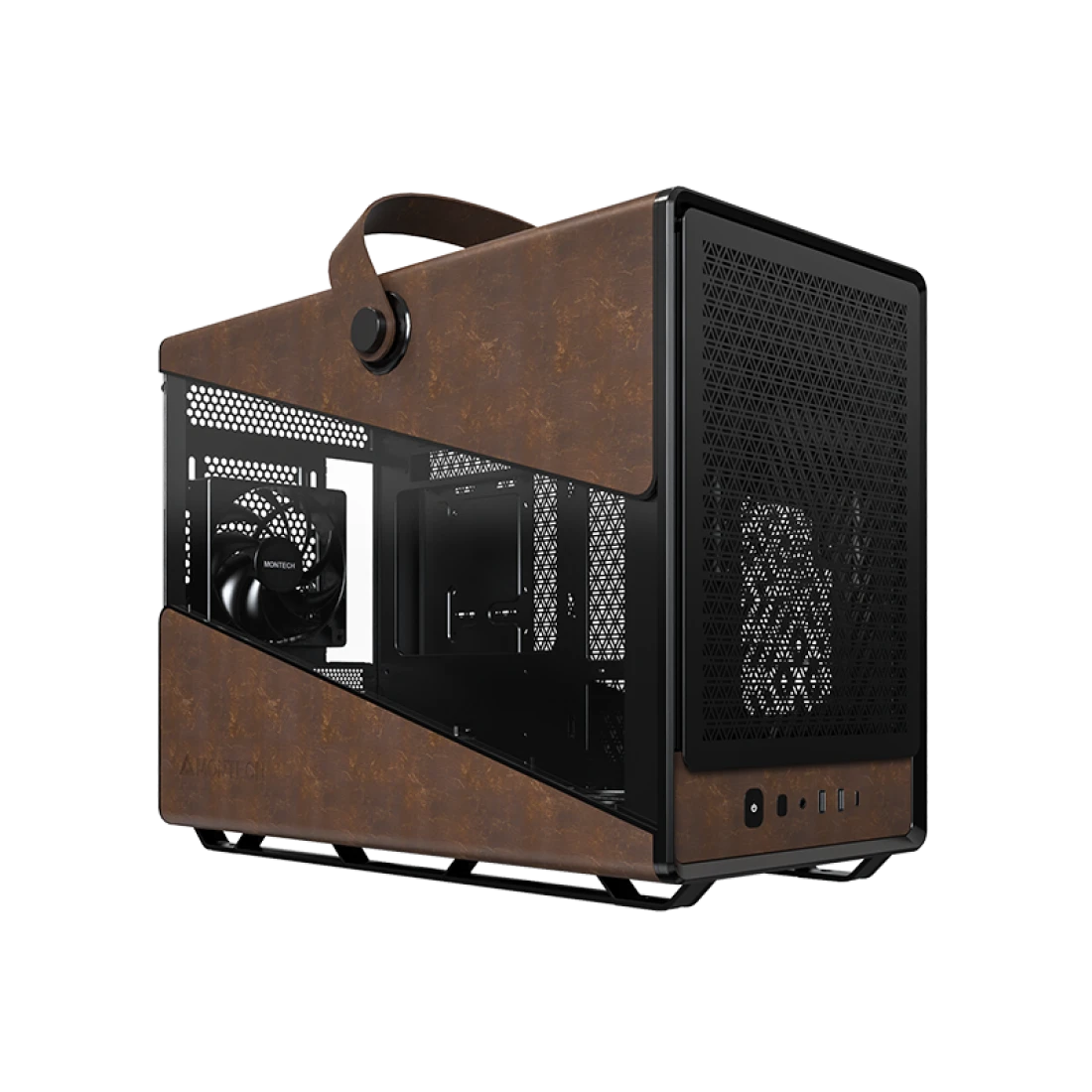 Thùng máy Montech Heritage Pro (Mini PC) | Đen, kèm sẵn 4 fan