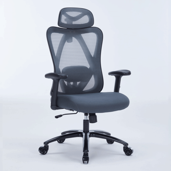  Ghế công thái học WARRIOR Hero WEC501 Plus | Xám, 120kg, Chân xoay, Lưng lưới 