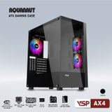 Thùng máy VSP Aquanaut AX4 | ATX, Trắng / Đen, Không Fan 