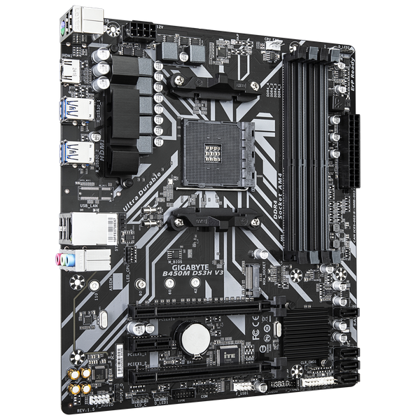  Mainboard Gigabyte B450M DS3H V3 DDR4 | AM4, mATX, 4 khe RAM 