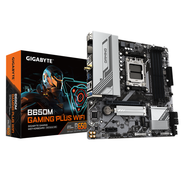  Mainboard Gigabyte B650M Gaming Plus Wifi DDR5 | AM5, mATX, 4 khe RAM 