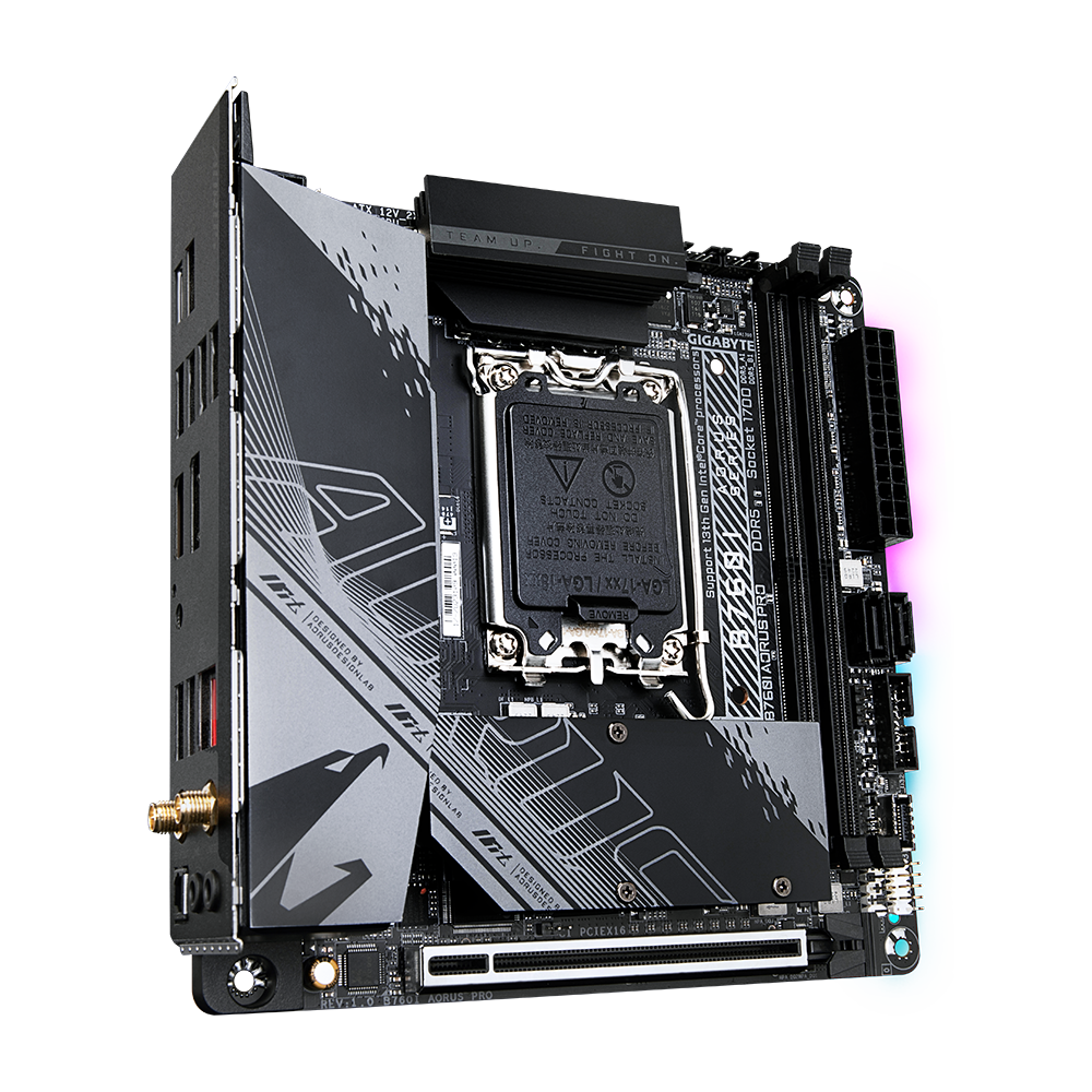 Mainboard Gigabyte B760I Aorus Pro (rev. 1.x) | Intel B760, Socket 1700, Mini-ITX, 2 khe DDR5