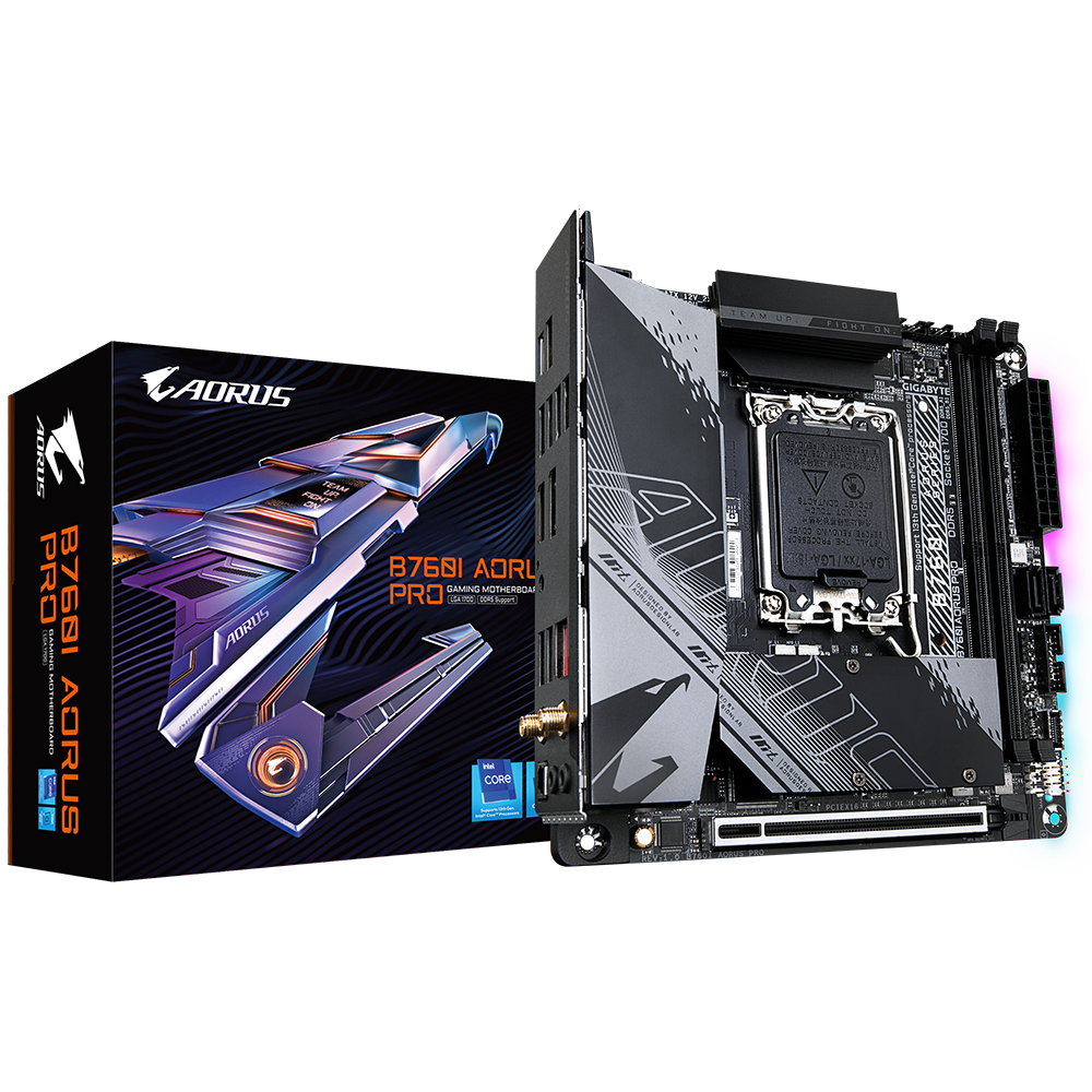 Mainboard Gigabyte B760I Aorus Pro (rev. 1.x) | Intel B760, Socket 1700, Mini-ITX, 2 khe DDR5