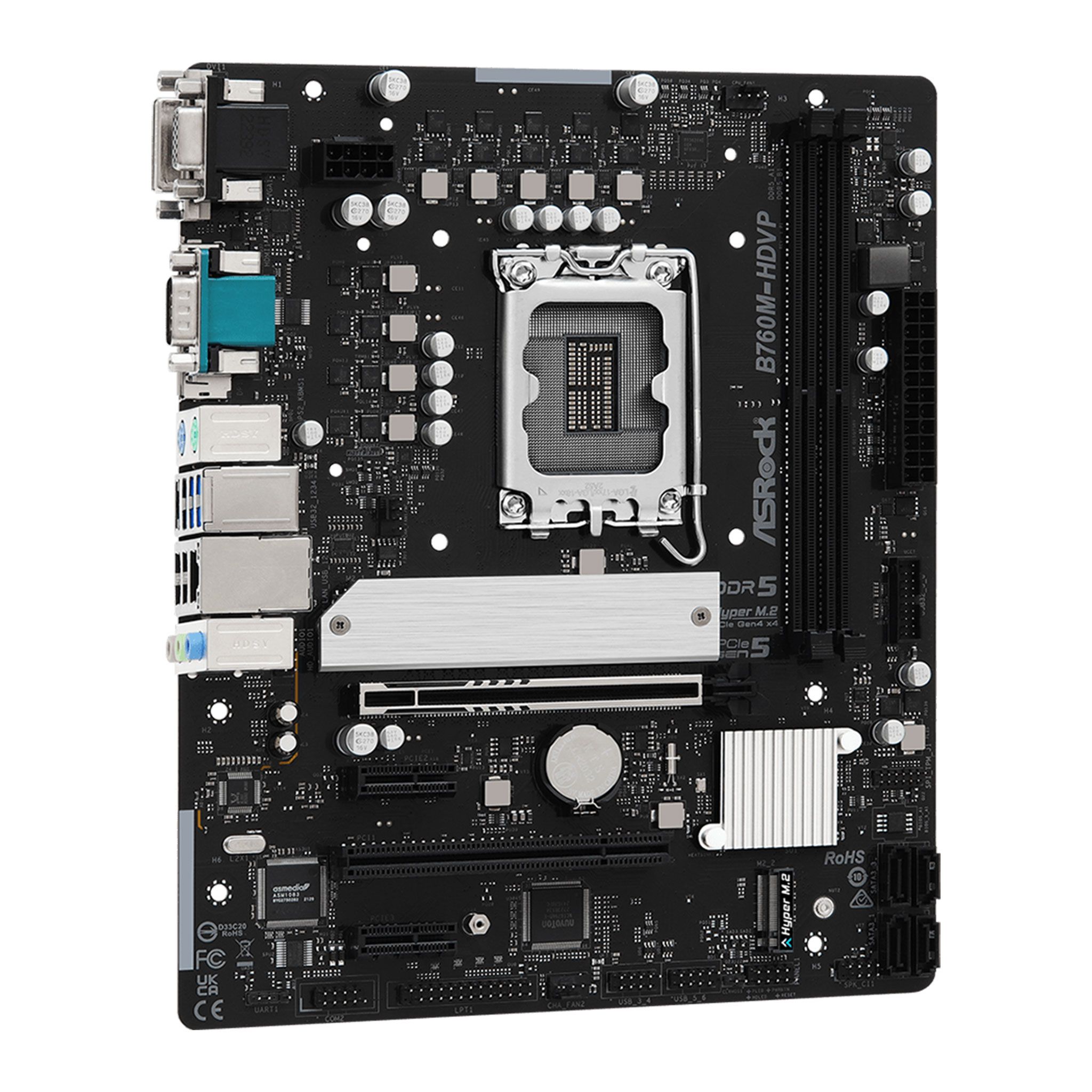 Mainboard ASRock B760M-HDVP | Intel B760, Socket 1700, Micro ATX, 2 khe DDR5