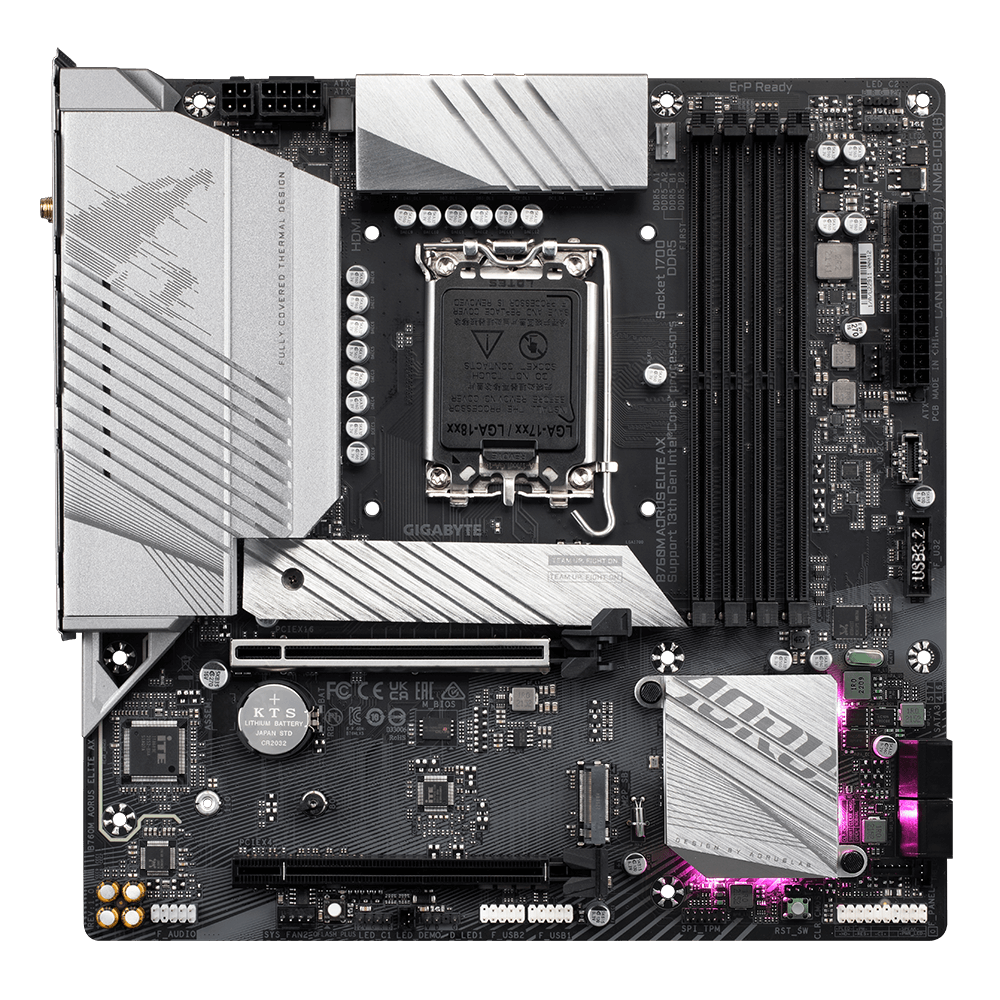 Mainboard Gigabyte B760M Aorus Elite AX | Intel B760, Socket 1700, Micro ATX, 4 khe DDR5