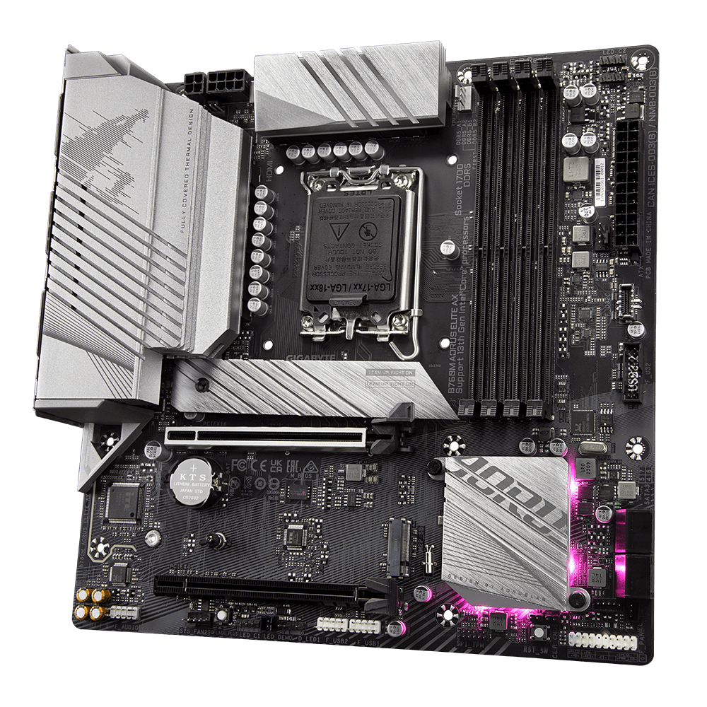 Mainboard Gigabyte B760M Aorus Elite AX | Intel B760, Socket 1700, Micro ATX, 4 khe DDR5