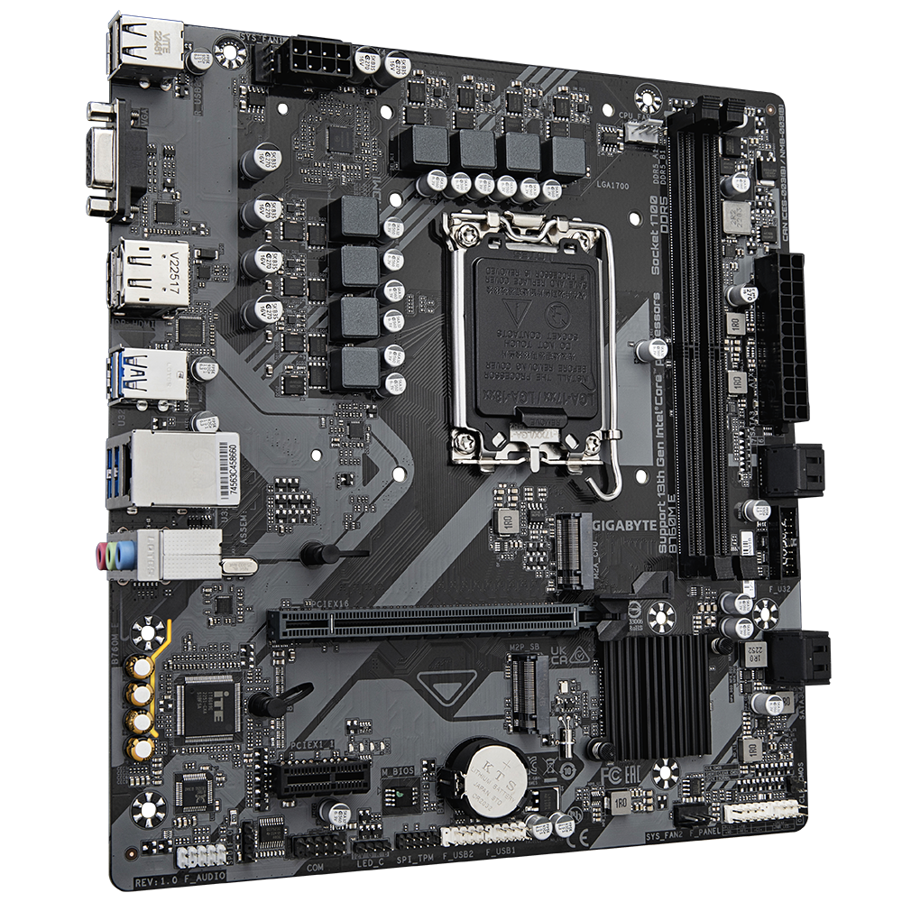 Mainboard Gigabyte B760M E (rev. 1.0) | Intel B760, Socket 1700, Micro ATX, 2 khe DDR5