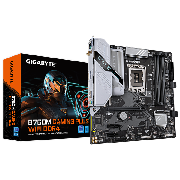  Mainboard Gigabyte B760M Gaming Plus Wifi DDR4 | LGA 1700, mATX, 4 khe RAM 
