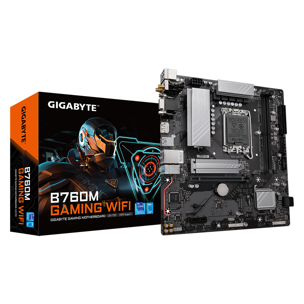 Mainboard Gigabyte B760M GAMING WIFI (rev. 1.2) | Intel B760, Socket 1700, Micro ATX, 2 khe DDR5