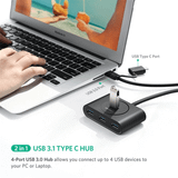  Bộ chia USB Type C ra 4 cổng USB 3.0 dài 1M Ugreen 40850 
