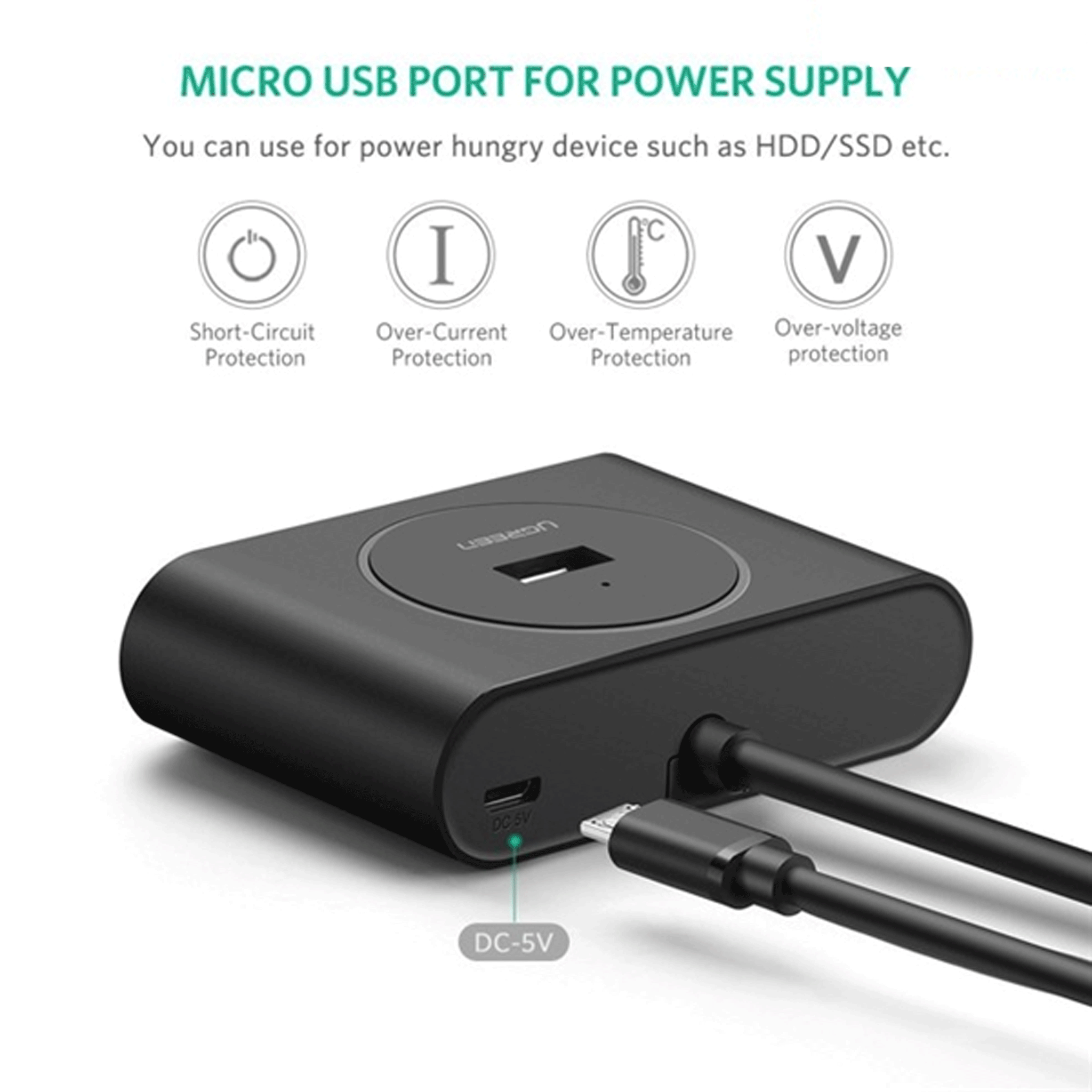  Bộ chia USB Type C ra 4 cổng USB 3.0 dài 1M Ugreen 40850 