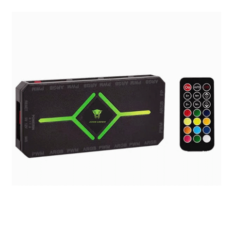 Bộ hub kèm remote sync fan ARGB Leopard - Đen