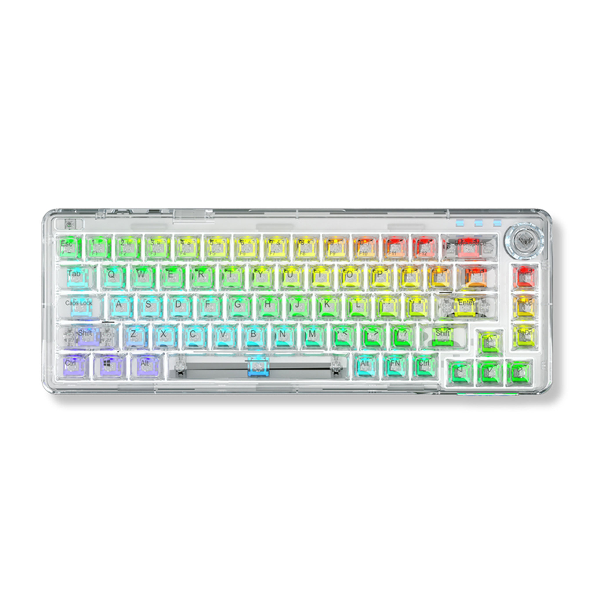 Bàn phím cơ Aula F68 3 Mode - Trắng | RGB, Type C + 2.4 GHz + Bluetoot ...