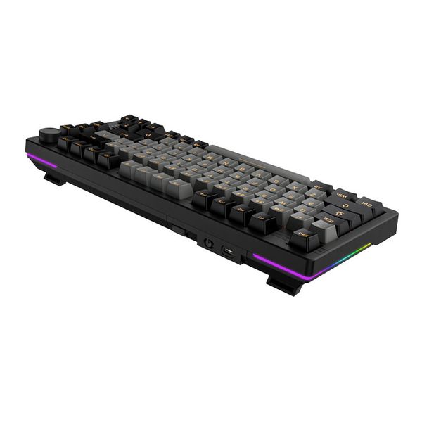  Bàn phím cơ gaming Dareu EK75 Pro | 3 Mode, TKL, Linear Switch, RGB, Black/Gold, Hot swap 