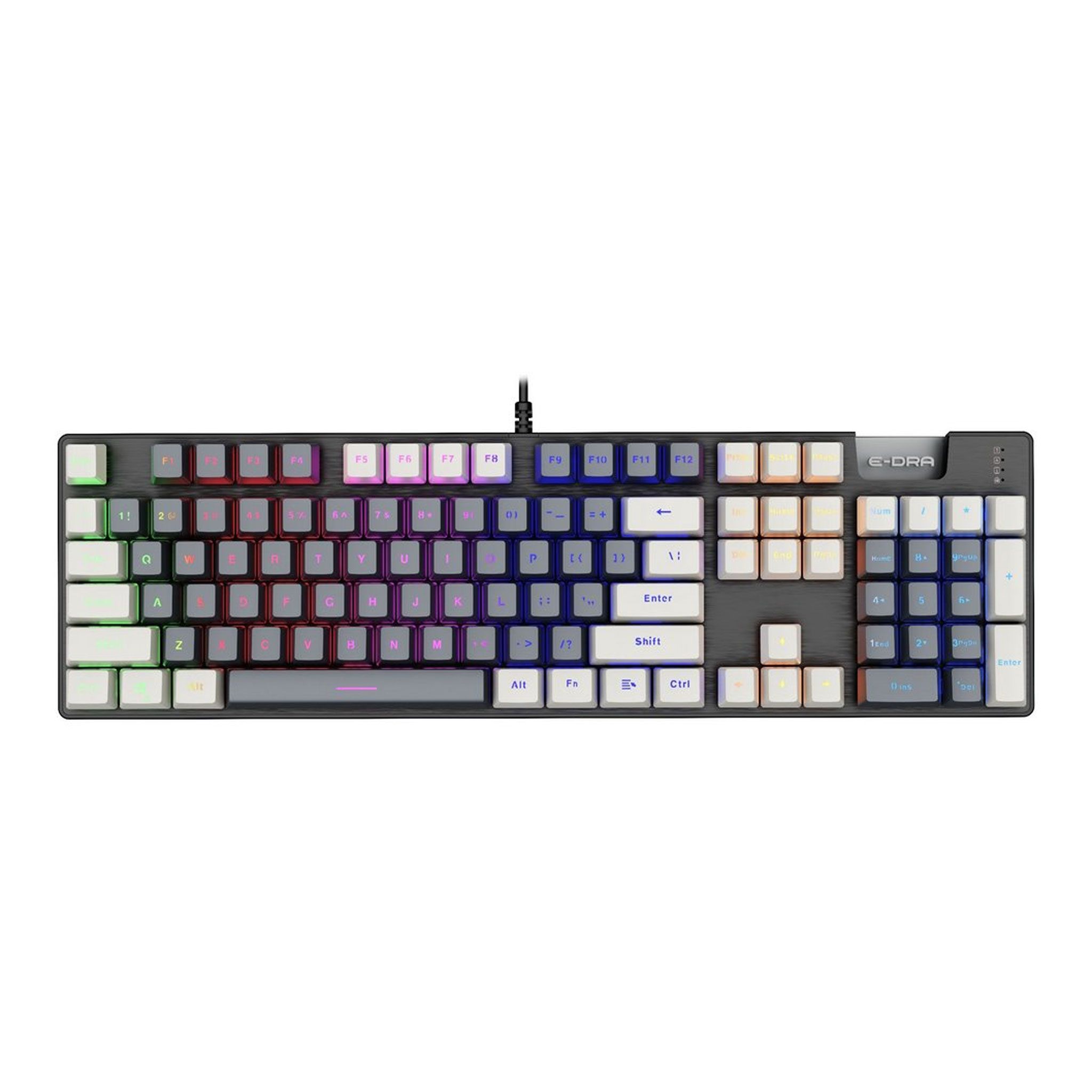 Bàn phím cơ E-Dra EK312 Alpha | Blue Switch, Led Rainbows