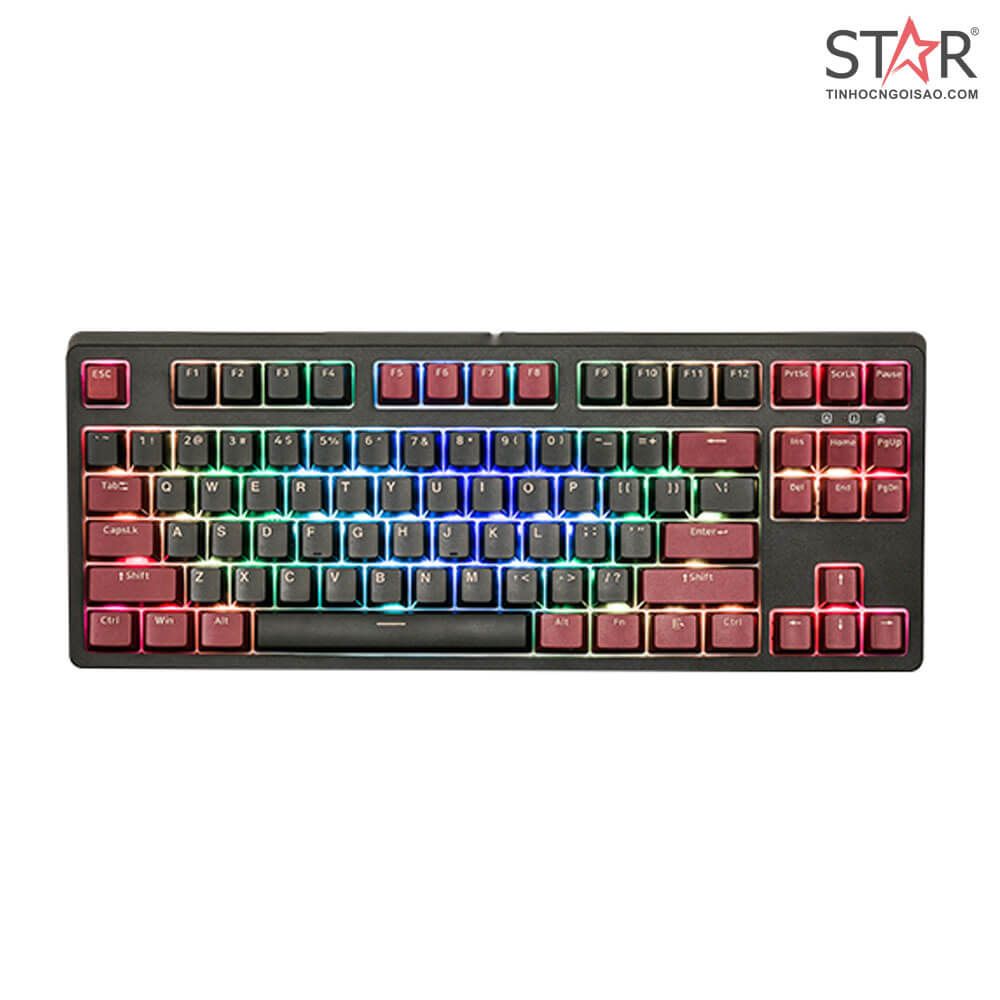 Bàn Phím Cơ E-Dra EK387 RGB Dark Warrior (Red Switch)