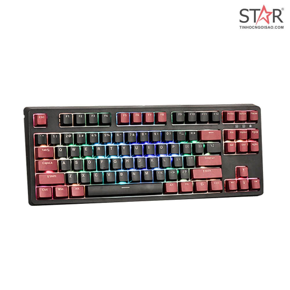 Bàn Phím Cơ E-Dra EK387 RGB Dark Warrior (Red Switch)