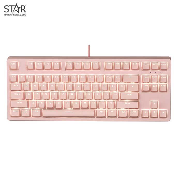 Bàn phím Cơ E-Dra EK387 TKL Dream Pink Gaming V2 Blue Switch (Hồng)