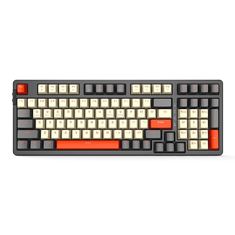 Bàn phím cơ E-Dra EK398L - Alpha (Gray + Off White) | Wireless, Red Switch