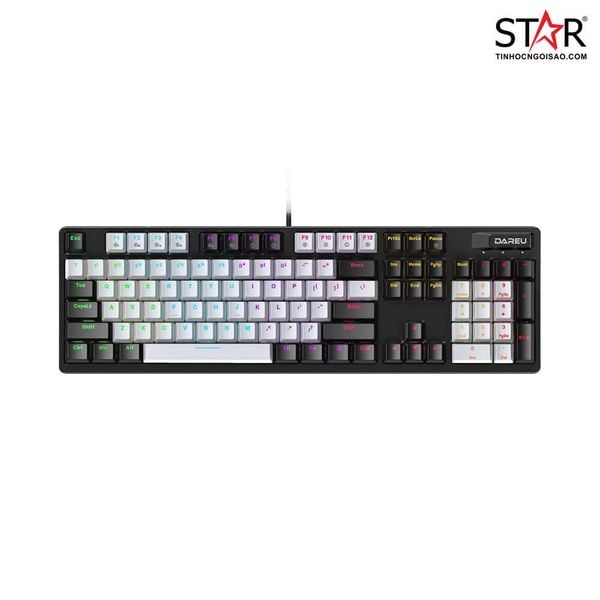  Bàn phím cơ gaming Dareu EK1280X | Có dây, Fullsize, Clicky Switch, RGB, Black/Gray 