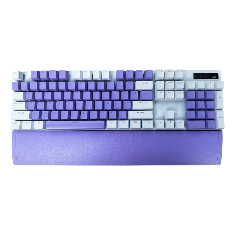 Bàn phím cơ SPARTAN TC3218 Purple - White (Blue Switch, Led Rainbow)