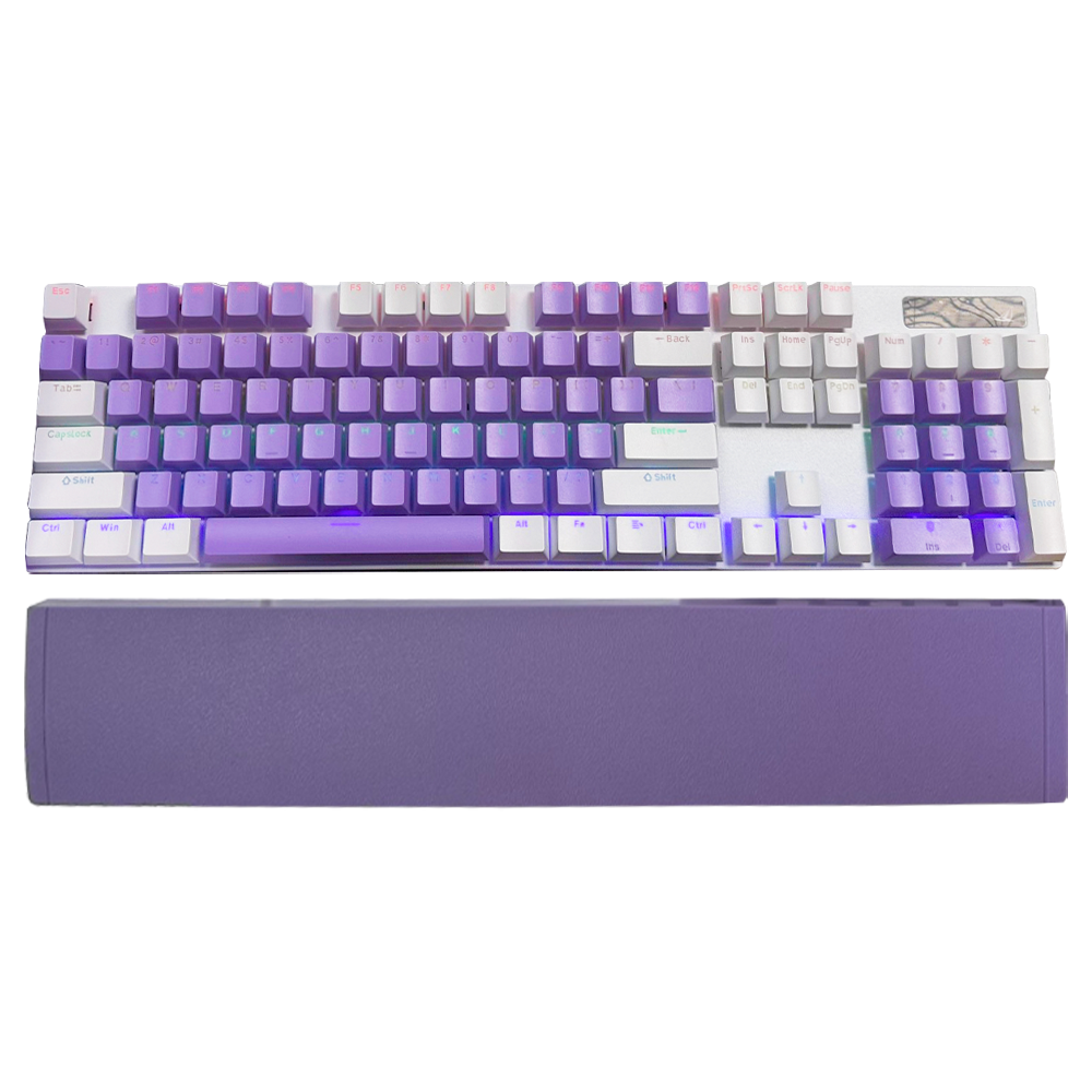 Bàn phím cơ SPARTAN TC3218 Purple - White (Blue Switch, Led Rainbow)